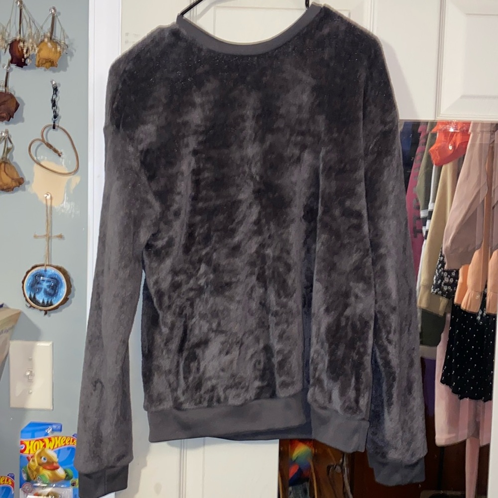 Cold crush fuzzy sweater